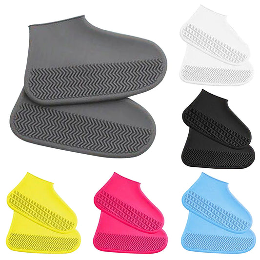 Housse de chaussures de pluie imperméable en silicone antidérapante et résistante à l'usure, bottes d'extérieur portables et élastiques réutilisables pour adultes et enfants.