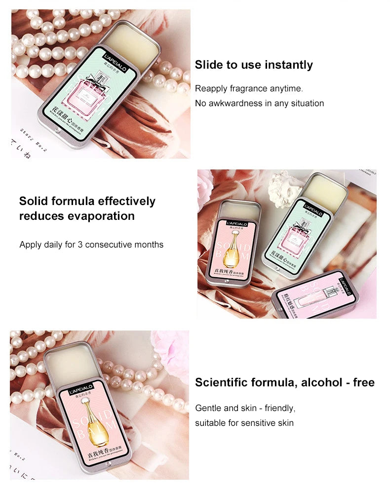 Woman Body Pheromone Perfume Solid Balm Long Lasting Fragrance Light Fragrance Portable Solid Perfume Balm