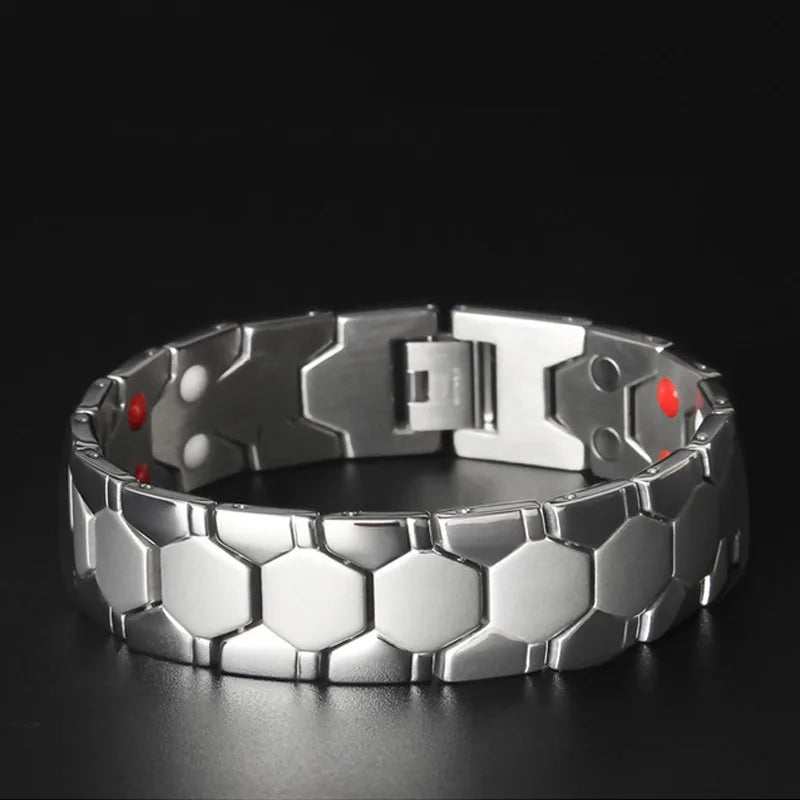 Bracelet Énergie Santé Magnétique Torsadé | Arthrite Thérapie | Aimant Puissant | Cadeau Homme