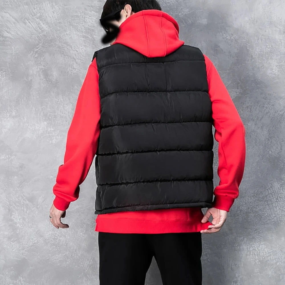 Men's Vest Jacket Warm Sleeveless Jackets Winter Waterproof Zipper Coat Autumn Stand-up Collar Casual Waistcoat Brand Clothing