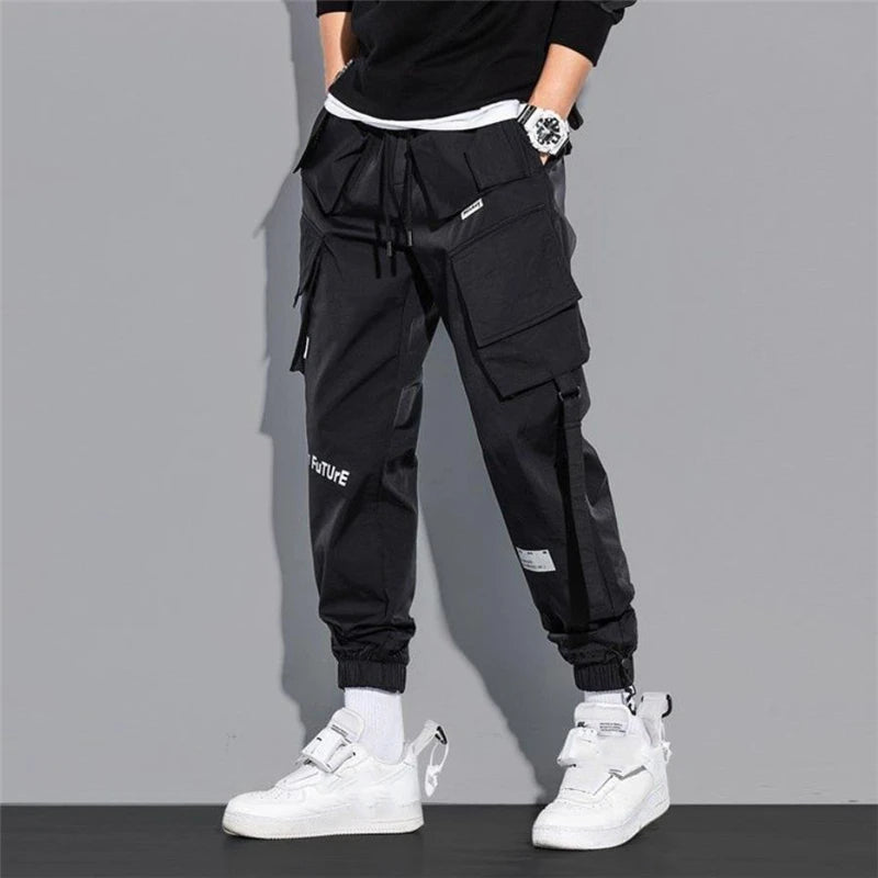 Men's Cargo Pants Fashion Hip Hop Multi-pocket Trousers Trendy Streetwear Solid Sweatpants Casual Trousers for Men