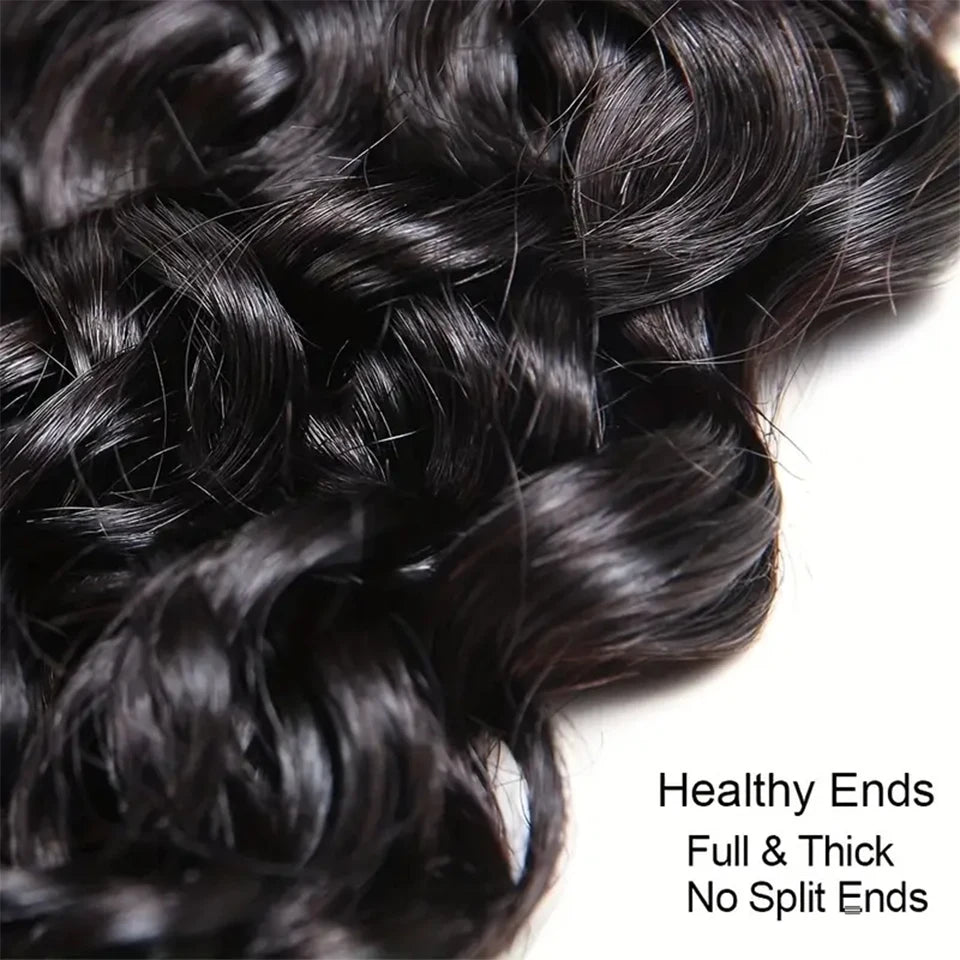 Tissage Kinky Curly Cheveux Humains Courts | Avec Closure | 100% Non-Traité | Remy Naturel