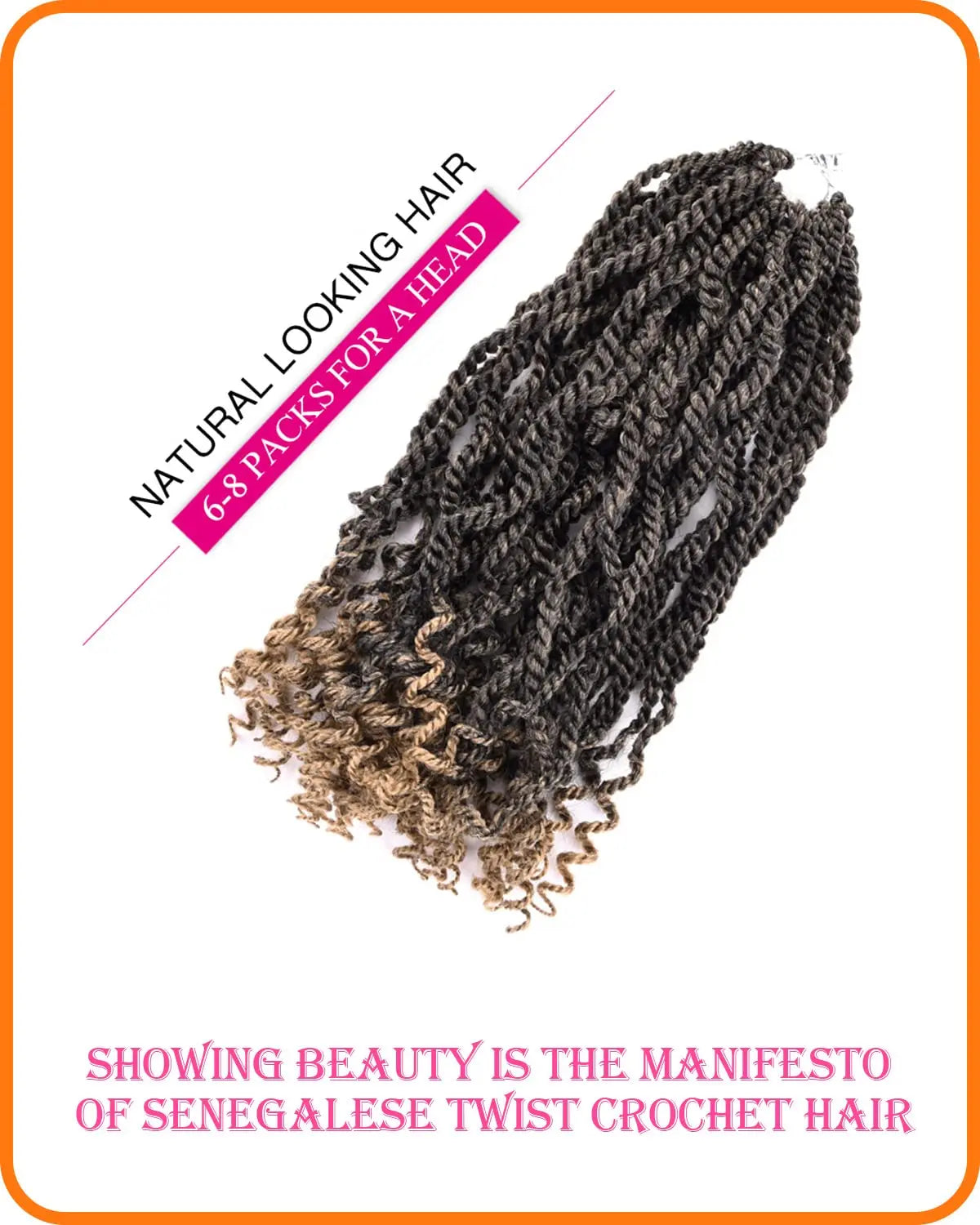 Tresses Crochet Senegalese Twist Ondulées | 12 Pouces | Synthétique | Extensions Femme