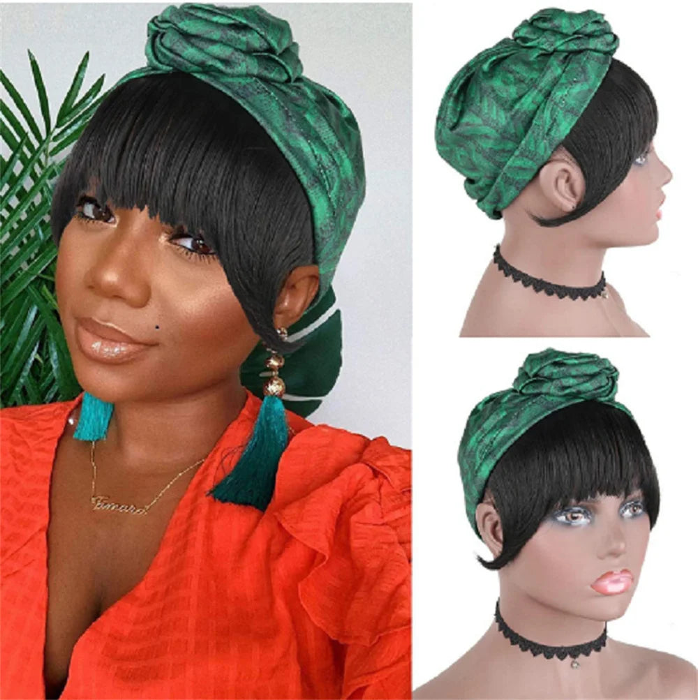 Perruque Headband Tresses Africaines Synthétique | 3 Brins | Queue de Cheval | Couvre-Cheveux | Fibre | Femme