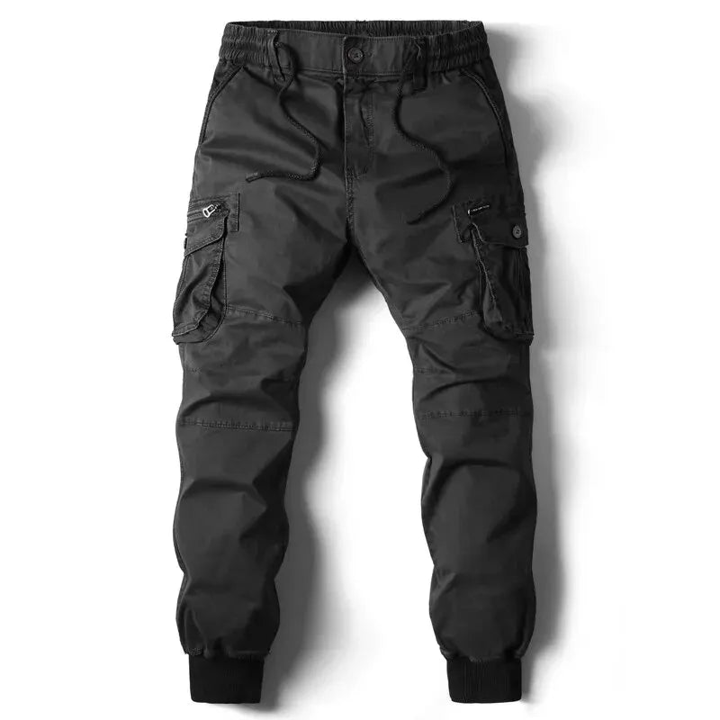 Men's Cargo Jogger Casual Pants Cotton Full Length Tactical Military Trousers