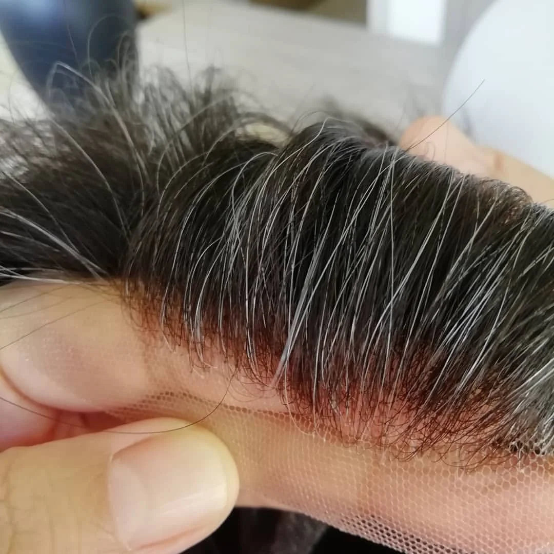 Toupee for Men Human Hair Wigs Men's Toupee FPM Prosthesis Units Patch Curly Wave Toupee Hair Real Human Replacement