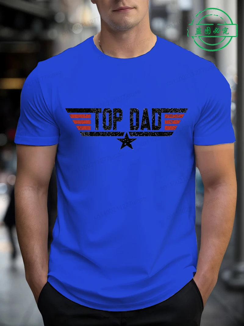 T-Shirts for Men Top Dad Design Shirts Papa Graphic Tees Short Sleeve Men's Summer Fashion T-Shirts Personality Clothing