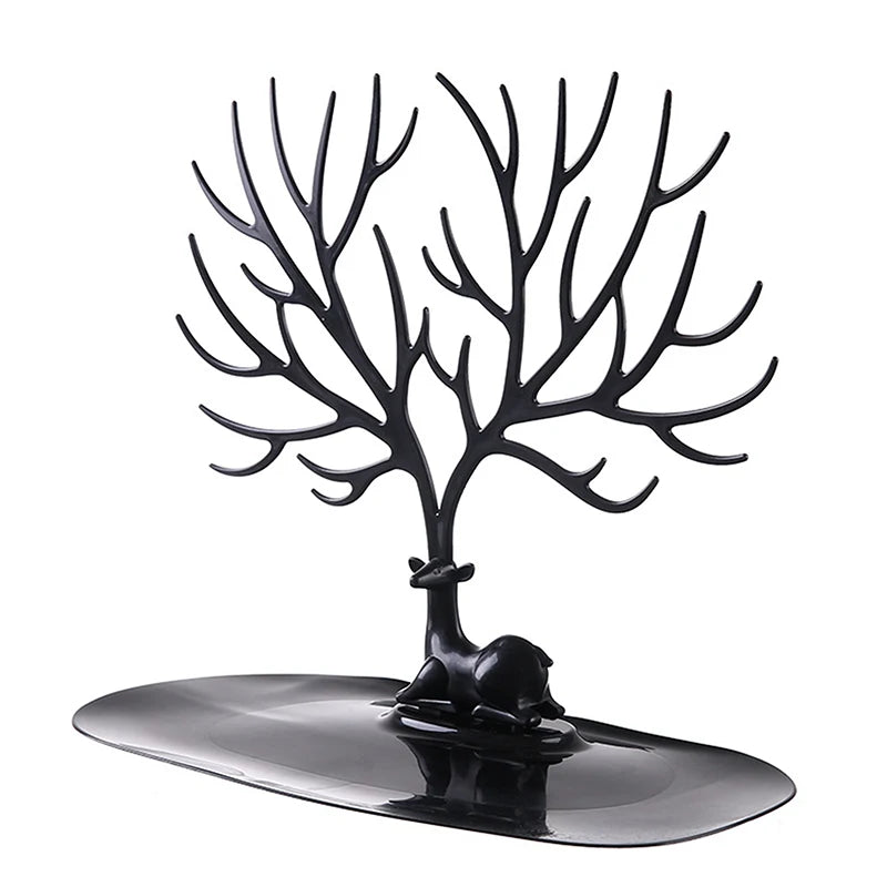 Jewelry Display Stand Tray Tree Storage Racks Earrings Necklaces Rings Jewelry Boxes Case Desktop Organizer Holder Makeup Decor