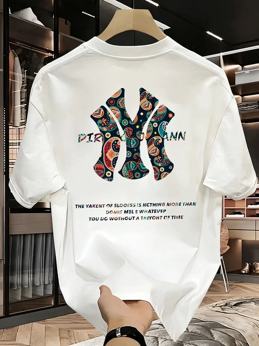 Men's summer printed T-shirt - High-quality, casual, versatile, and trendy loose-fitting T-shirt
