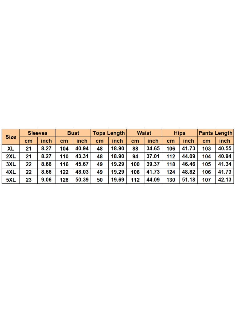 2 Piece Women Sets 2025 New Arrival Plus Size Summer Matching Sets Print Two Pieces Sets Top Pants Suits Outfits Clothing