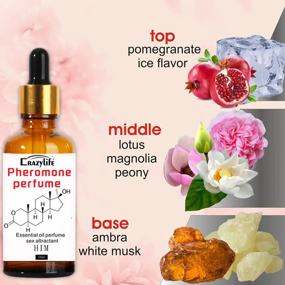 Parfum Phéromones Femme | Huile Essentielle Séduction Longue Durée | 10 ml