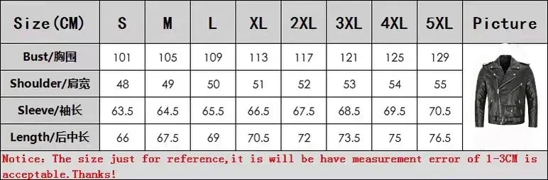 Men's PU Leather Jacket Motorcycle Fashion Slim Fit Leather Coat