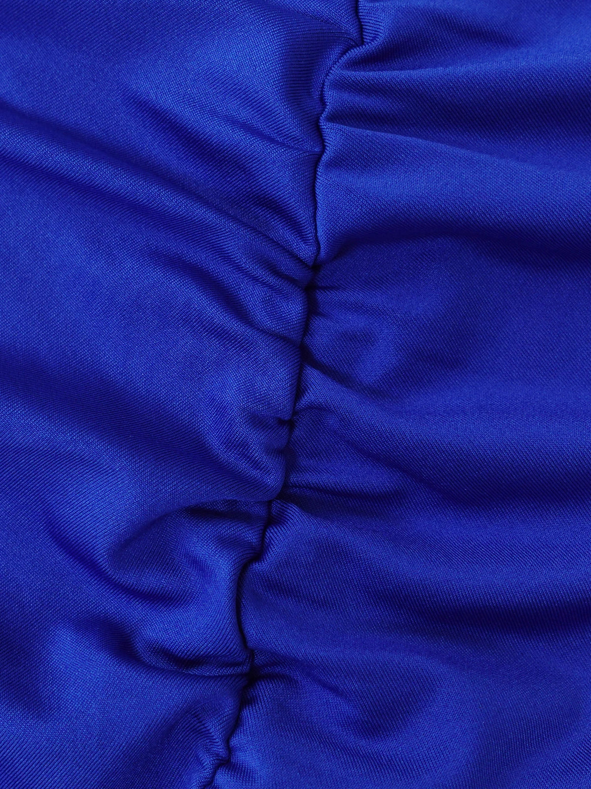 Women's Midi Dress Royal Blue Ruched Bodycon Cape Sleeve V Neck Front Slit Elegant Evening Party Spring Summer Formal Dress