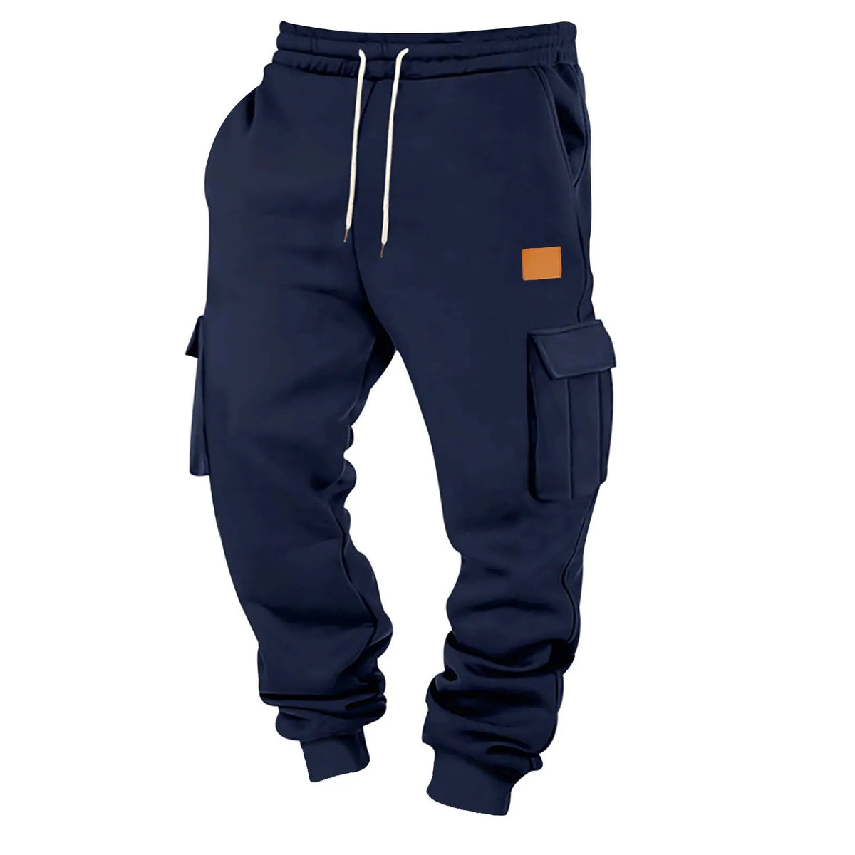 Men's Cargo Pants 2025 New Casual Loose Autumn Winter Straight Baggy Pants Multi-Pockets Solid Color Printing Sweatpants