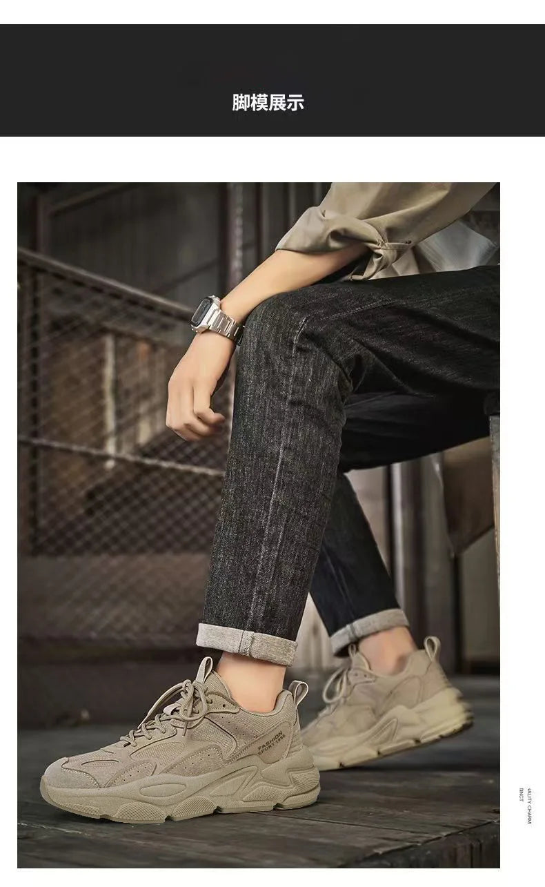 Baskets Dad Homme Été 2026 | Mesh Respirant Casual | Semelle Épaisse Streetwear