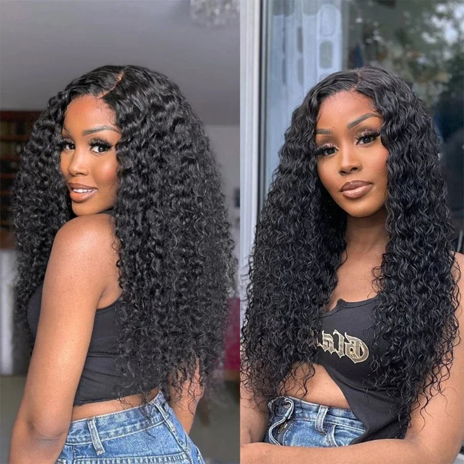 Perruque Kinky Curly Swiss Lace | Glueless | Pré-Pluçuée | Ligne Naturelle | Cheveux Humains | Femme