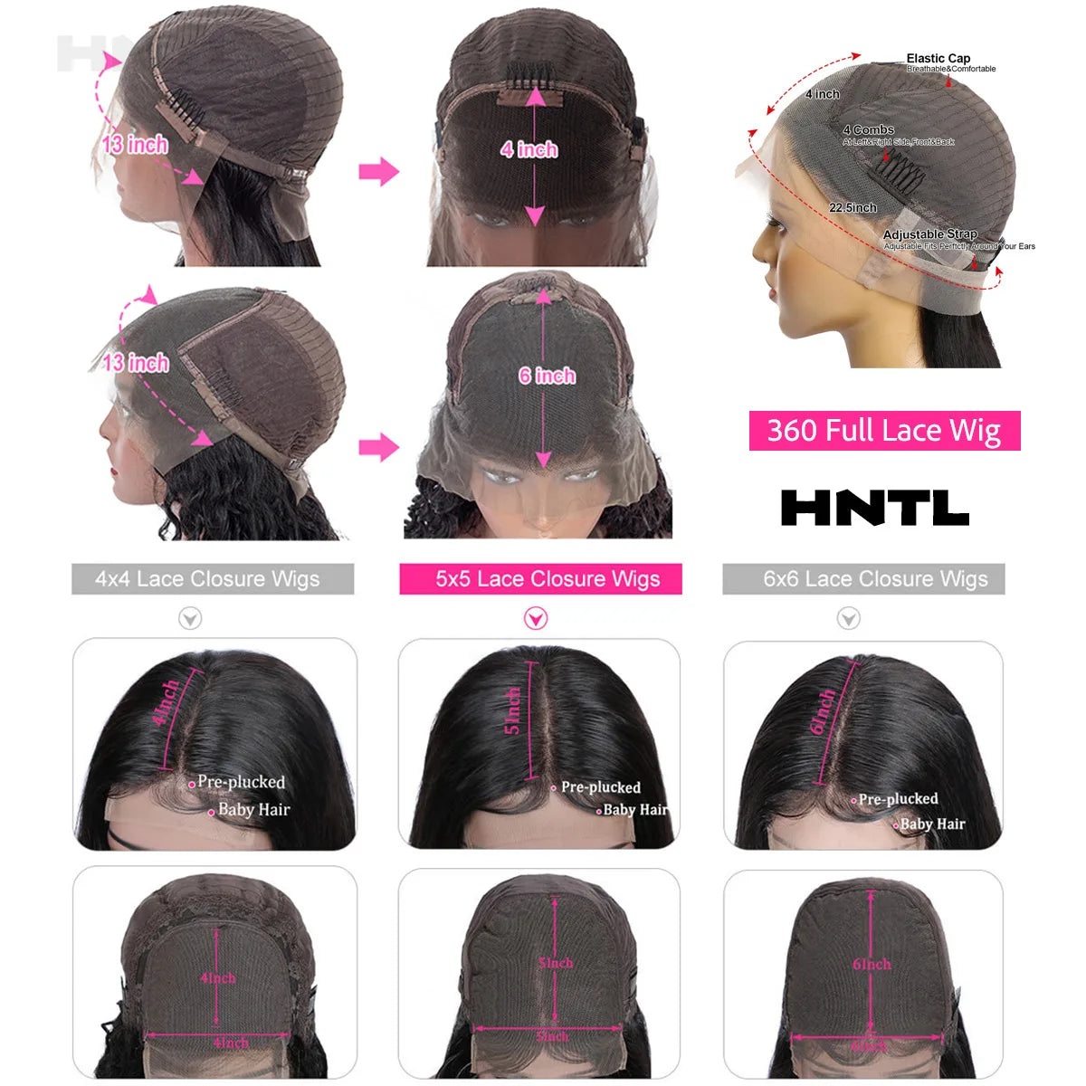 Pre-Braided 13x6 HD Lace Front Wear and Go Glueless Wig Human Hair Deep Wave 13x4 Lace Frontal Drawstring Glue-Free Wigs for Women