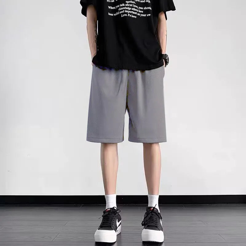 Short uni en polyester pour homme | Style décontracté