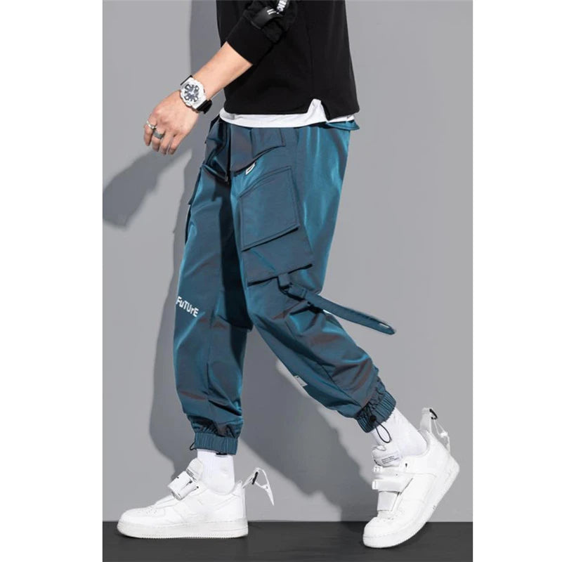 Men's Cargo Pants Fashion Hip Hop Multi-pocket Trousers Trendy Streetwear Solid Sweatpants Casual Trousers for Men