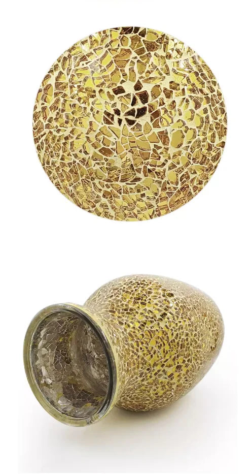 Vase Bohème Mosaïque Verre | Style Européen | Décoration Salon, Chambre & Entrée