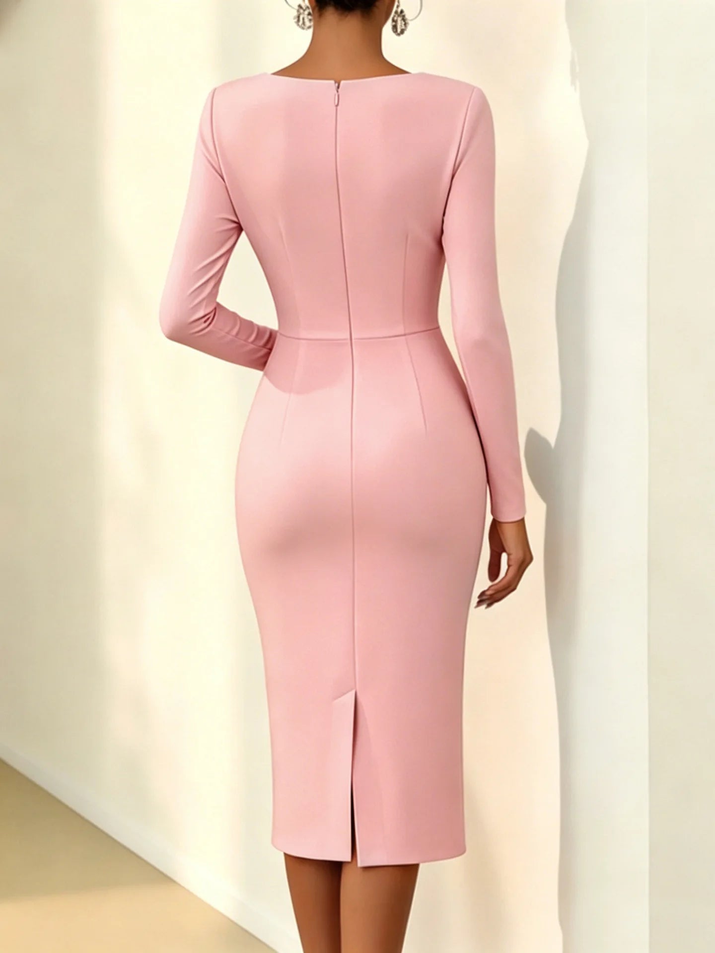 Banquet Dress for Women Elegant Sweet 3D Flower Ruched Bodycon Midi Robe Female Party Prom Vestidos Evening Gown Lady