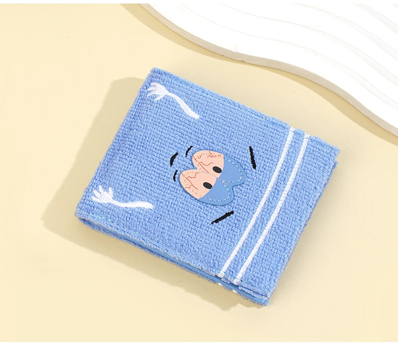 Portefeuille Peluche Dessin Animé Femme | Doux & Moelleux | Porte-Monnaie Fermeture Éclair PU | Cadeau Filles