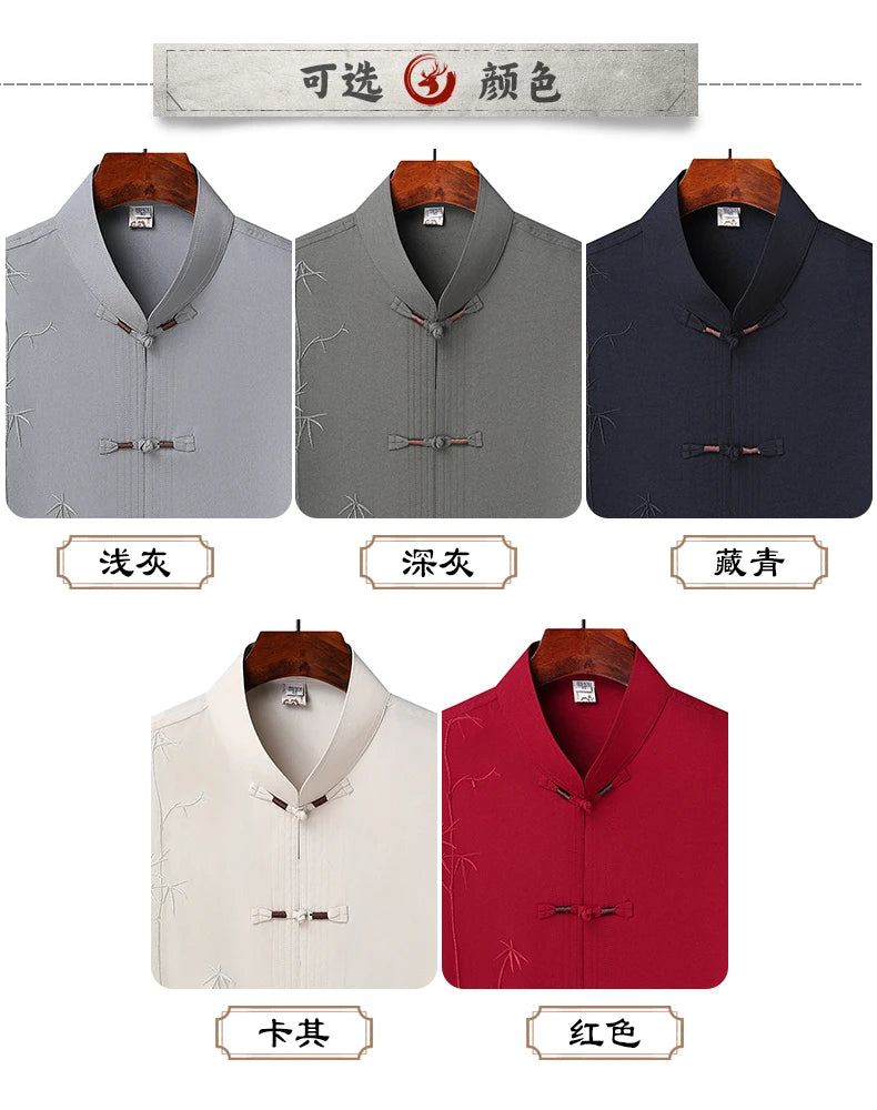 Ensemble chemise à manches courtes et pantalon pour homme