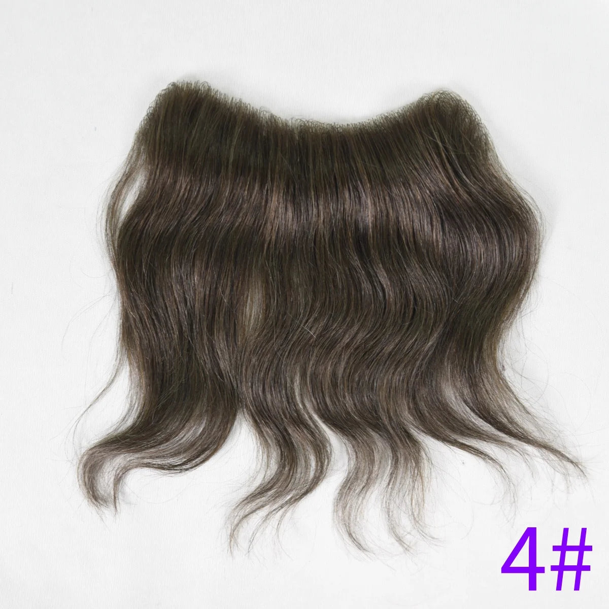 Hotsale 100% Human Hair Piece Men Topper  V Loop Super Thin Skin PU Front Line Forehead System Toupee Patch Wig for Men