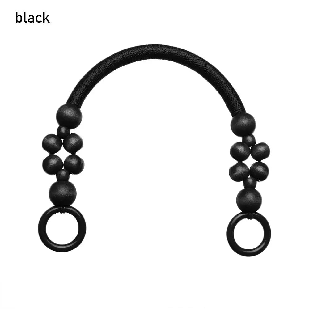 1Pcs Wooden Bead Bag Handle Rope Replacement Handbag Handle Shoulder Belt for Women Handbag DIY Bag Accessories New Fashion