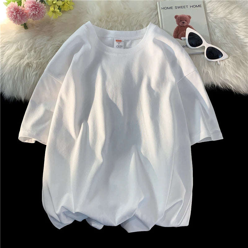 T-shirt ample uni en coton pour homme | Manches courtes | S à 5XL