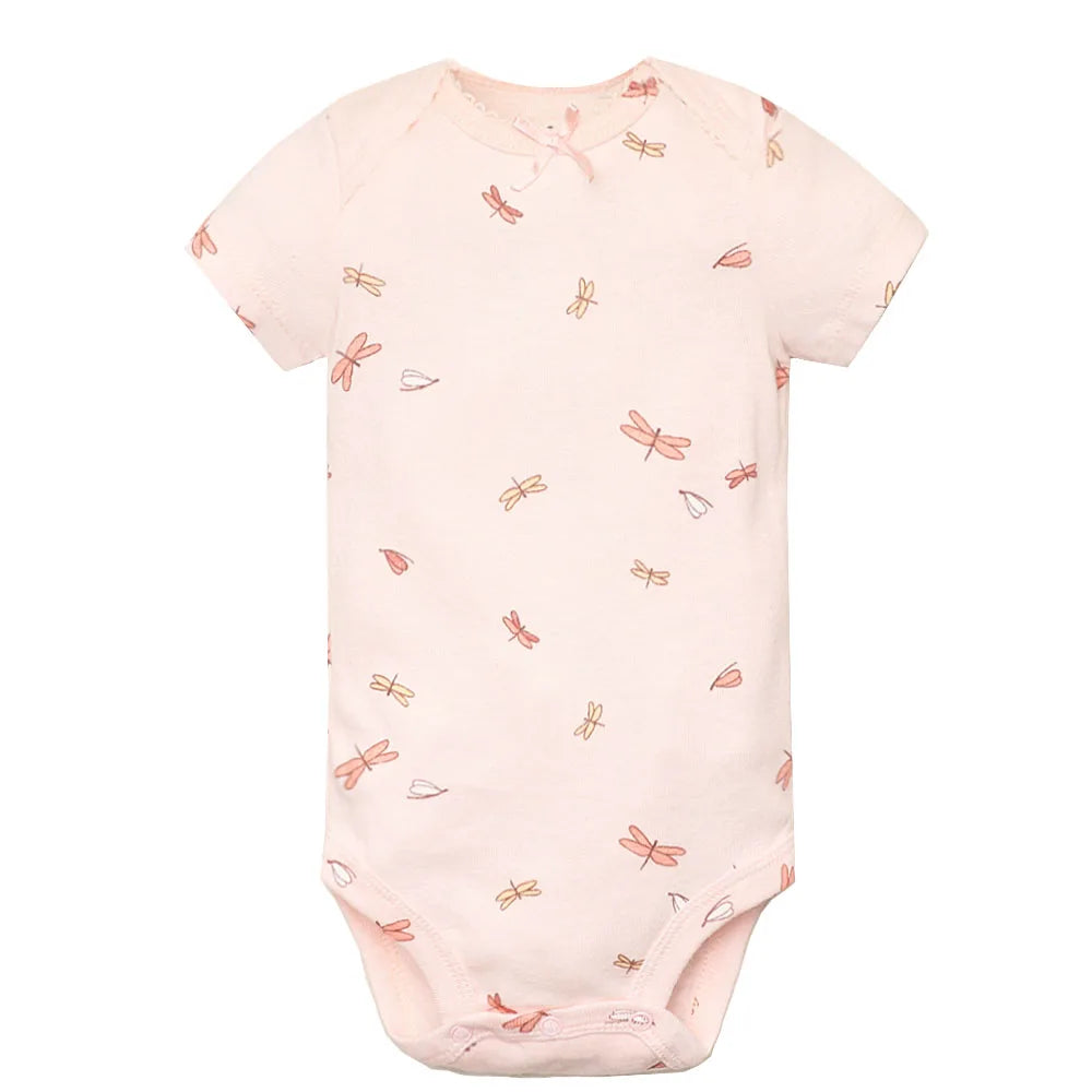 5PCS/Set Fashion Baby Clothes Set Cotton Soft Short Sleeve Summer Girls Bodysuit Newborn Toddler Body Bebe Jumpsuit Clothing