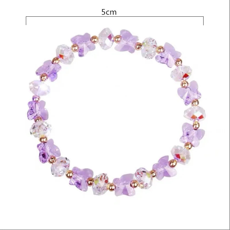 Butterfly Charm Crystal Stretch Beaded Bracelets Elastic Rope Women Temperament Bracelet & Bangles Charms Bohemian Jewelry