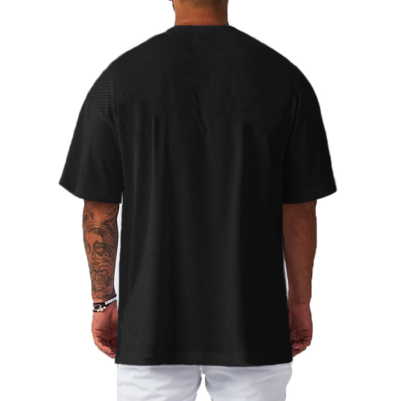 T-shirt de sport en polyester pour homme | Maille tricotée