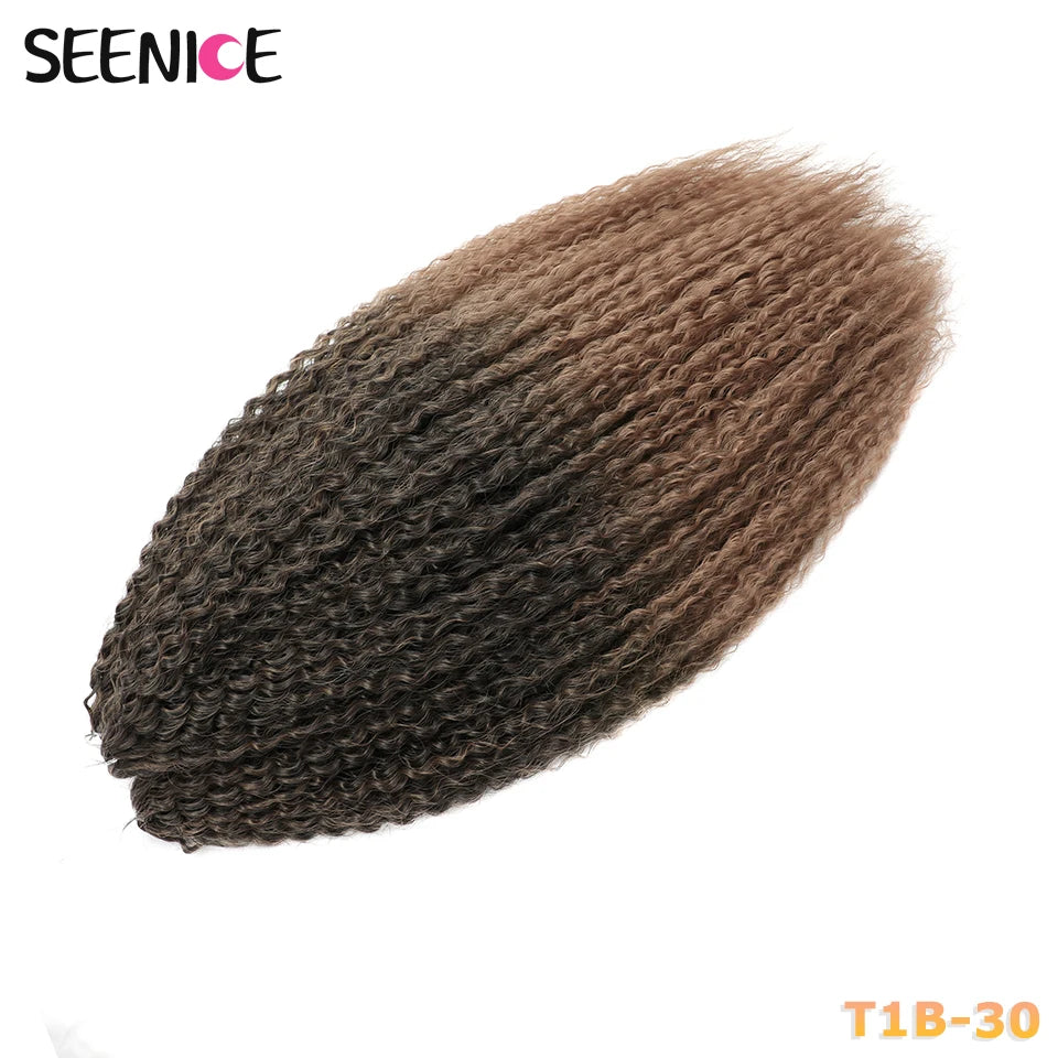 Extensions Crochet Kinky Curly Twist | Ombre Blonde | Water Wave | Synthétique | 20 Pouces | Femme