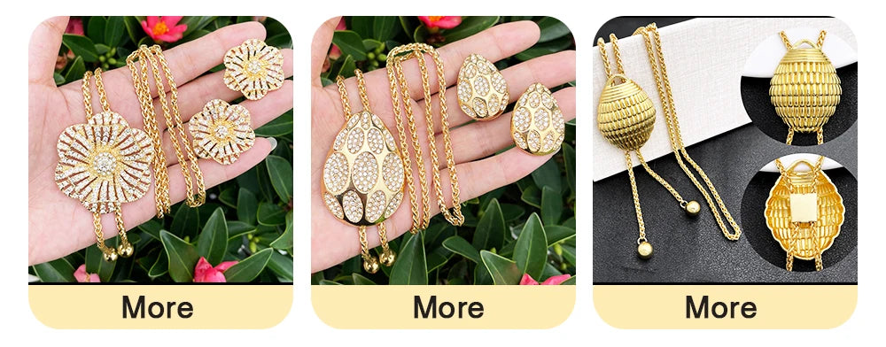 Dubai Jewelry Set Minimalistiese Quality Women Necklace Earrings Bracelet And Ring Luxury Design Weding Party Gift