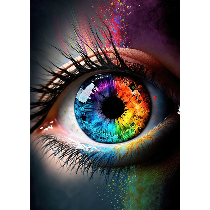 Classic Abstract Wall Art, Eye Features Mural, HD Canvas Print Poster for Home Living Room Bedroom Office Decoration Cuadros