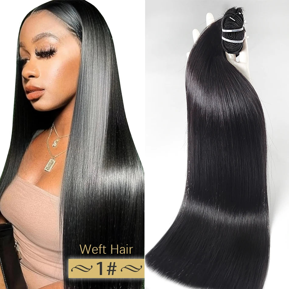 Tissage Weft Remy Européen | Lisse & Bouclable | Blonde Naturelle | 18-30 Pouces | Extensions Salon