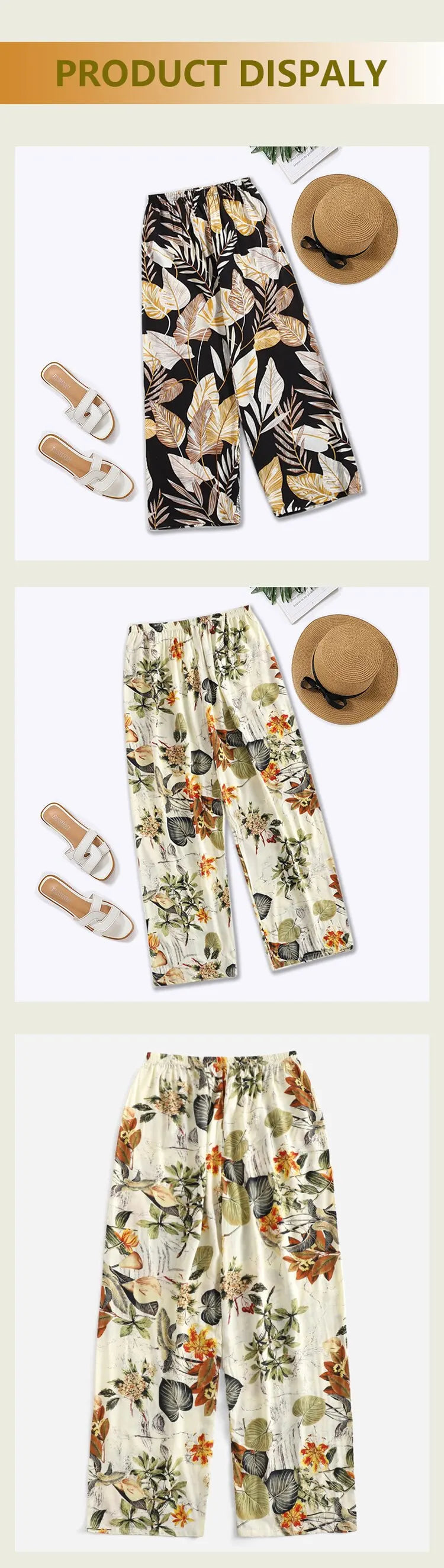 Women's Casual Loose Wide Leg Cozy Pants Sweatpants Summer Beach Pants High Stretch Elastic Waistband