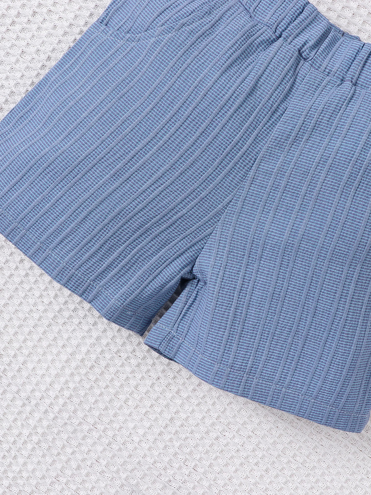 Ensemble 2 Pièces Bébé Garçon | Chemise Jacquard Manches Courtes & Short | Casual Mode Été