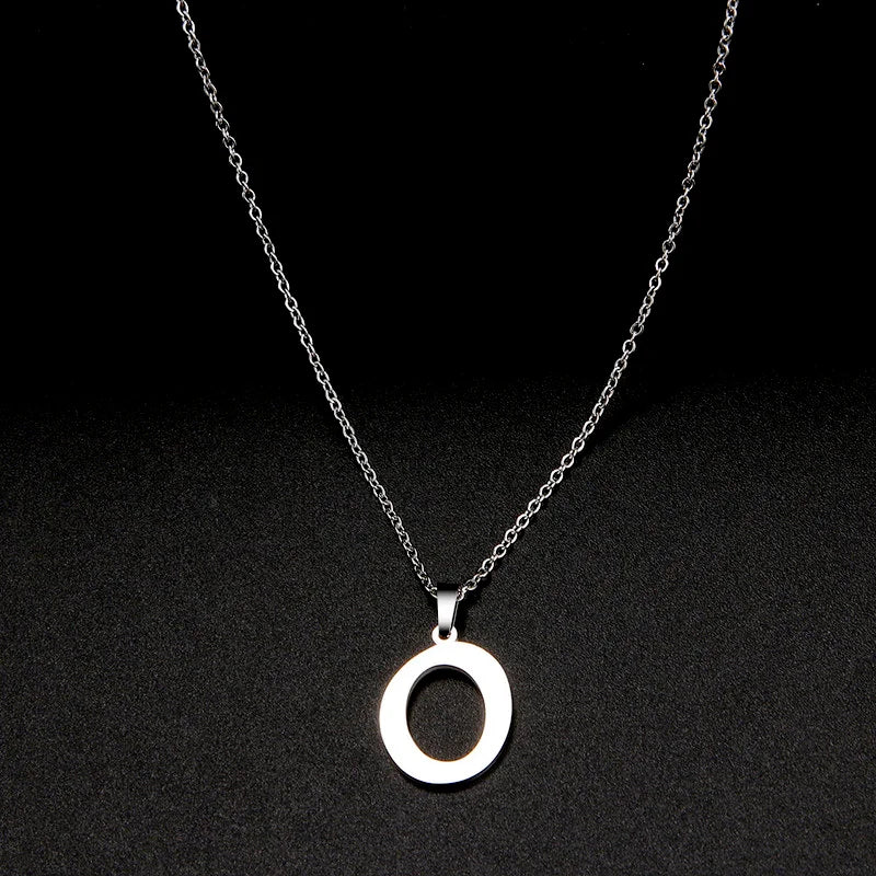 Collier Initiale Grand Alphabet A-Z | Acier 316L Minimaliste | Pendentif Femme | Cadeau Bijou