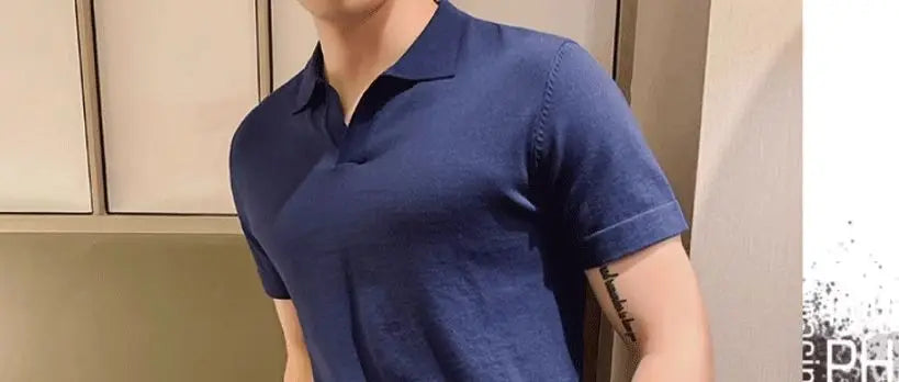 Polo en maille uni pour homme | Manches courtes