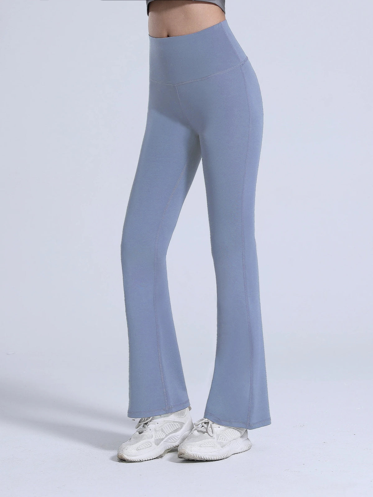 New Wide Leg Yoga Pants Women's High Waist Lift Hip Flare Sports Leggings Naked Casual Running Loose Bell-bottomed Pants