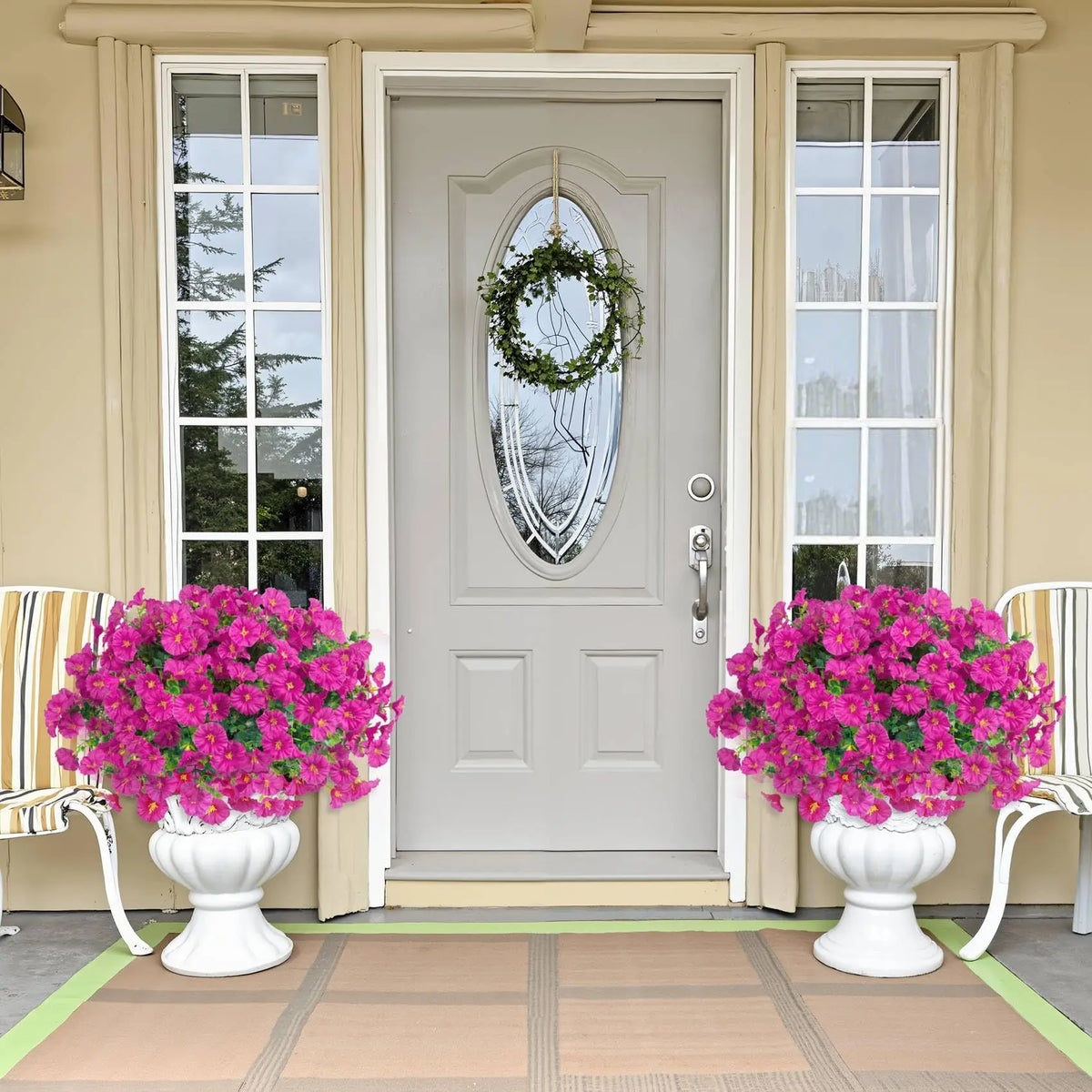 Fleurs Artificielles Soie Extérieur | Résistant UV | Décor Jardin Balcon Terrasse & Maison
