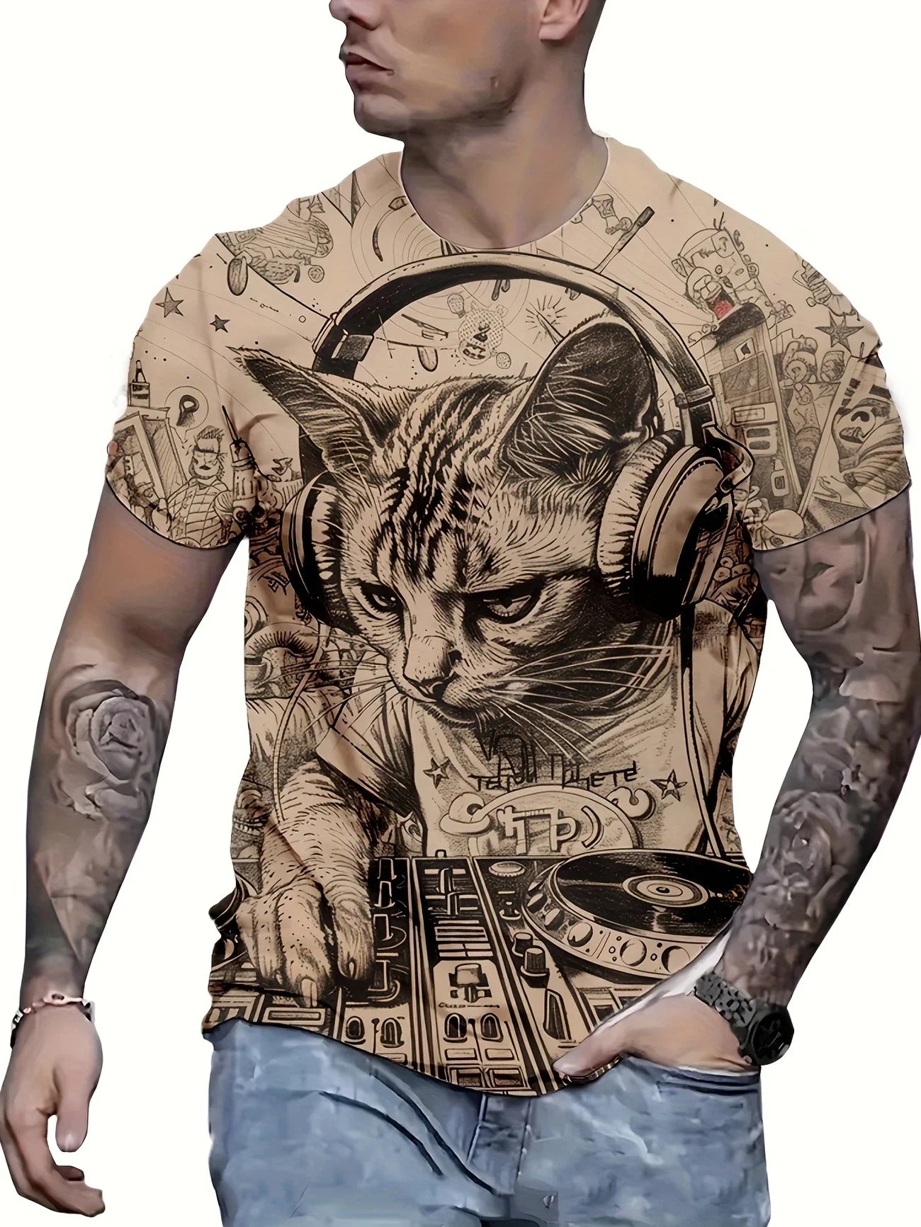 Cute T-shirts For Men And Women Funny Pet T-shirts Men's Squirrel 3D Print Men's Clothing Animal Pattern Cute Pattern Tops