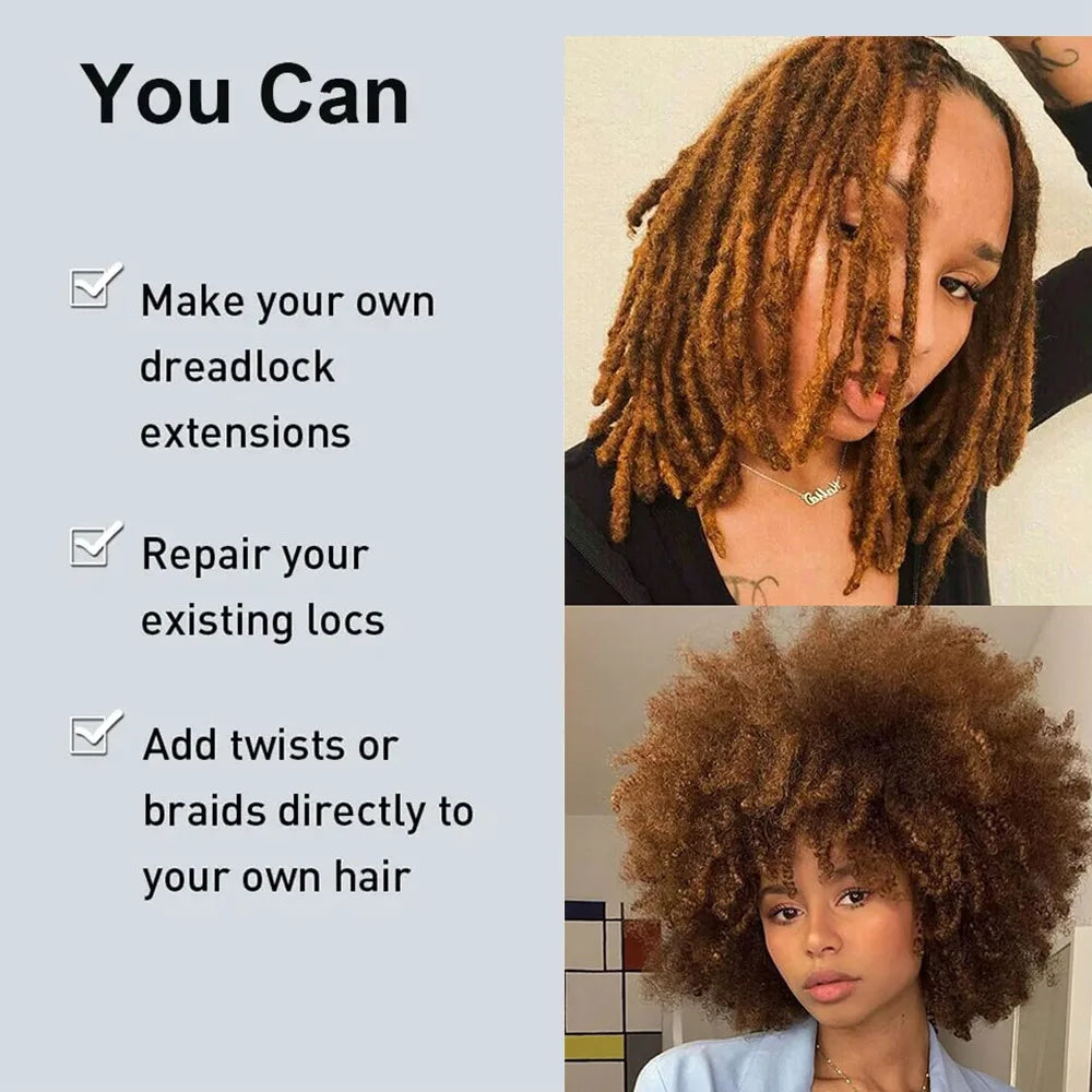 Extensions Vrac Afro Kinky Curly Cheveux Humains | 50g | Tressage Ombre Blonde | Sans Trame | Remy | Locs Crochet (v1)