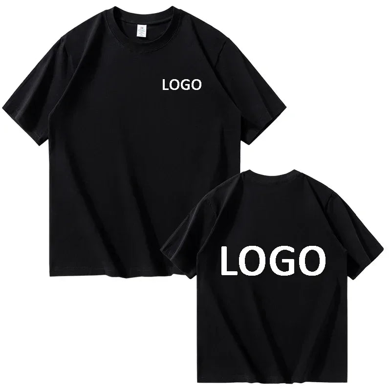 Customized 100% Cotton Printed T-shirts Men Fashion Short Sleeve O-neck Tshirt Women Personality Streetwear Tee Tops Camiseta