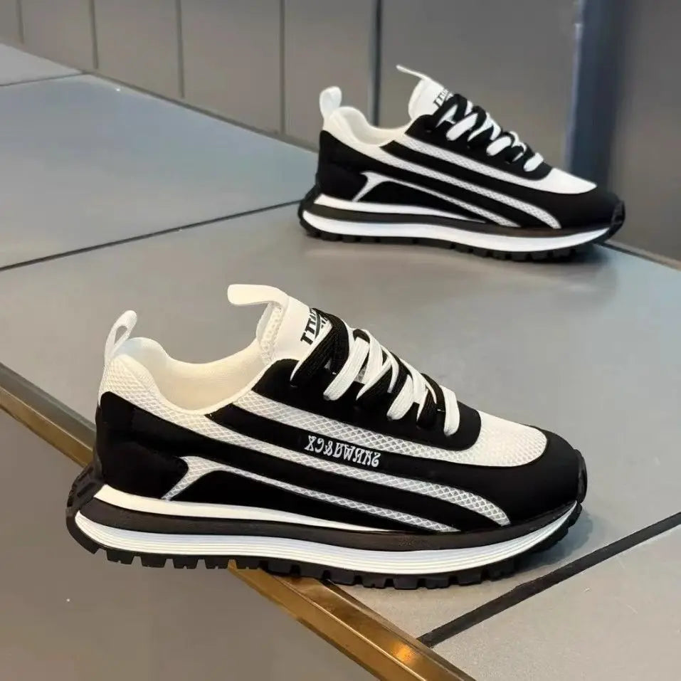 Chaussures décontractées en maille à lacets pour homme