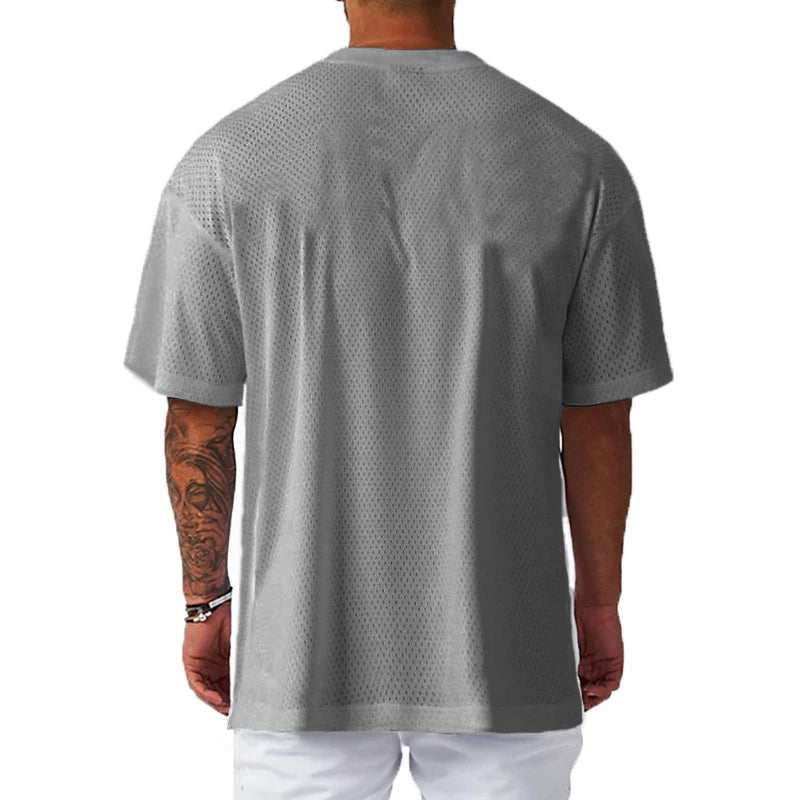 T-shirt de sport en polyester pour homme | Maille tricotée