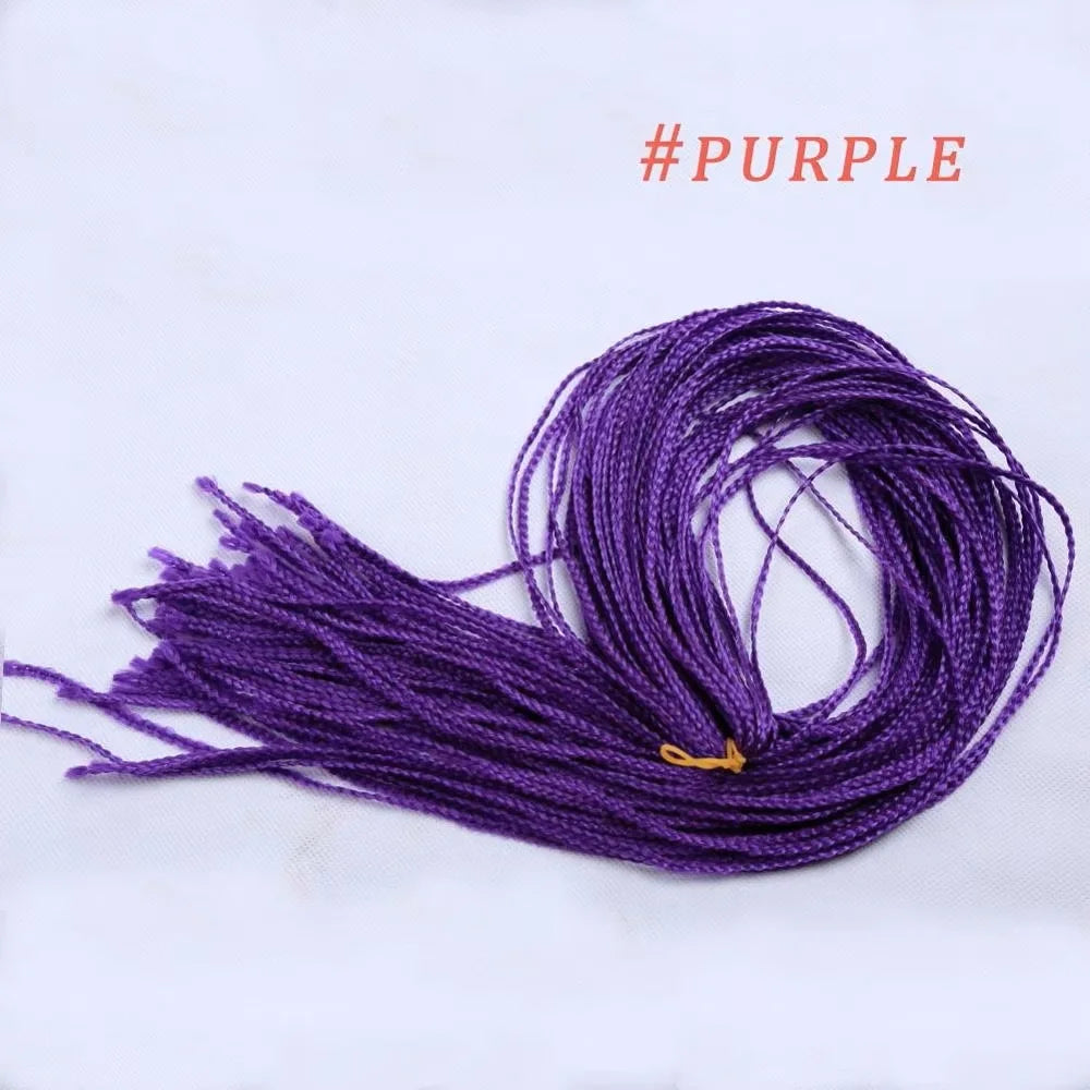Tresses Zizi Box Braids Longues Bouclées Synthétique Colorées | 28 Pouces | 50g | Twist Sénégalais Crochet | Femme