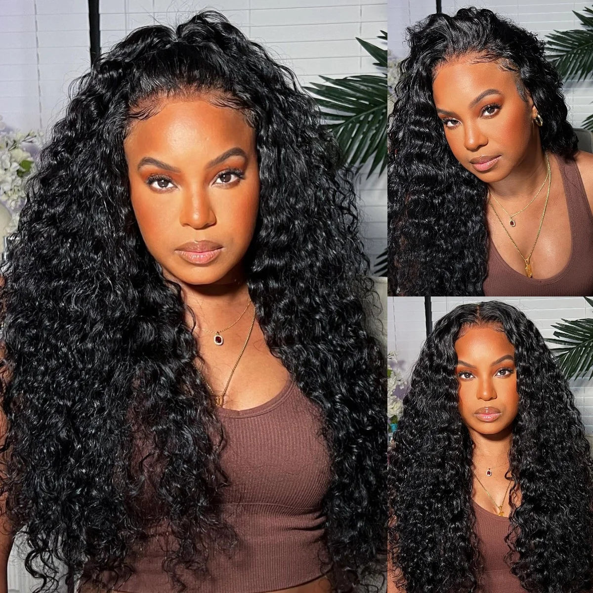 Perruque Birmane Curly 3C4A | 280% Haute Densité | HD Lace 13x4 & 13x6 | Cheveux Bruts Brésiliens | Femme
